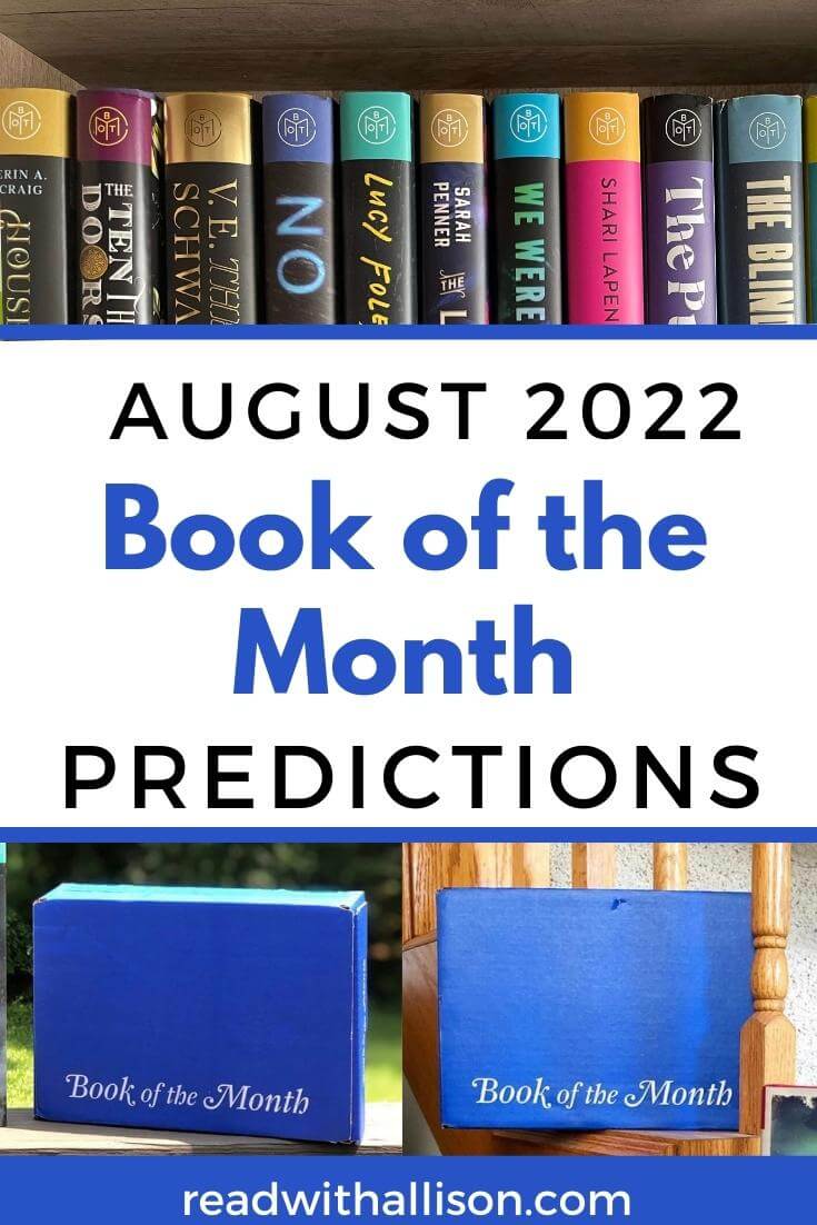 Book of the Month August 2022 Predictions Read With Allison